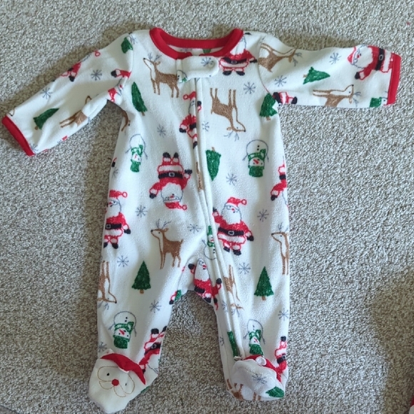 Carter's Holiday Newborn Footie PJs - Picture 2 of 6